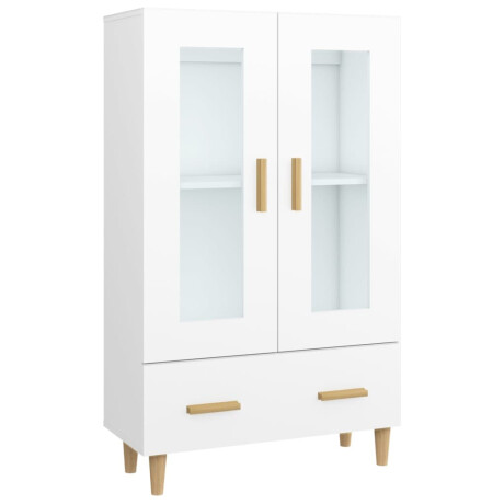 vidaXL Hoge kast 70x31x115 cm bewerkt hout wit afbeelding2 - 1