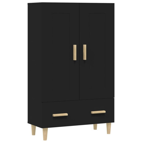 vidaXL Hoge kast 70x31x115 cm bewerkt hout zwart afbeelding2 - 1