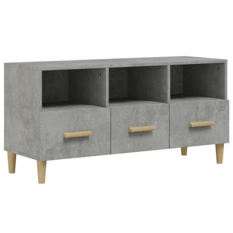 vidaXL Tv-meubel 102x36x50 cm bewerkt hout betongrijs afbeelding2 - 1
