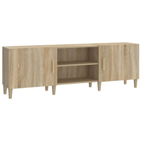 vidaXL Tv-meubel 150x30x50 cm bewerkt hout sonoma eikenkleurig afbeelding2 - 1