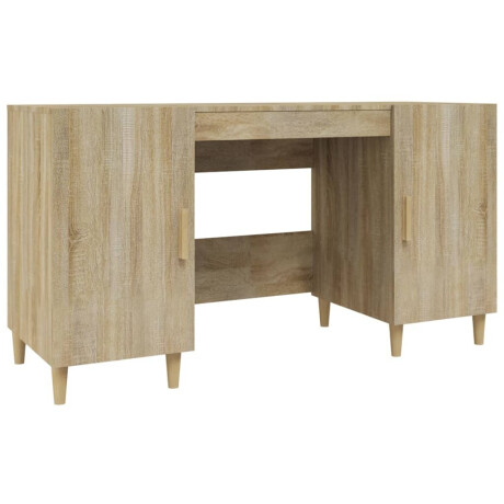 vidaXL Bureau 140x50x75 cm bewerkt hout sonoma eikenkleurig afbeelding2 - 1