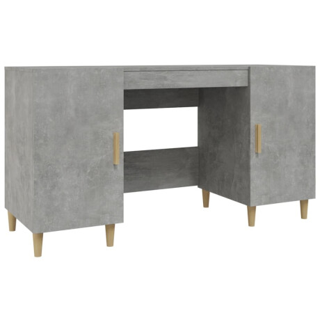 vidaXL Bureau 140x50x75 cm bewerkt hout betongrijs afbeelding2 - 1
