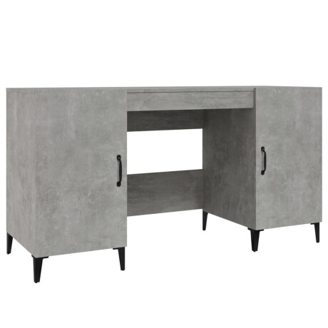 vidaXL Bureau 140x50x75 cm bewerkt hout betongrijs afbeelding2 - 1