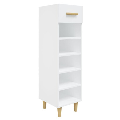 vidaXL Schoenenkast 30x35x105 cm bewerkt hout hoogglans wit afbeelding2 - 1
