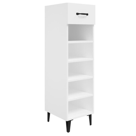 vidaXL Schoenenkast 30x35x105 cm bewerkt hout hoogglans wit afbeelding2 - 1