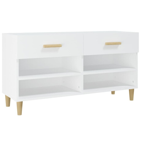 vidaXL Schoenenkast 102x35x55 cm bewerkt hout wit afbeelding2 - 1