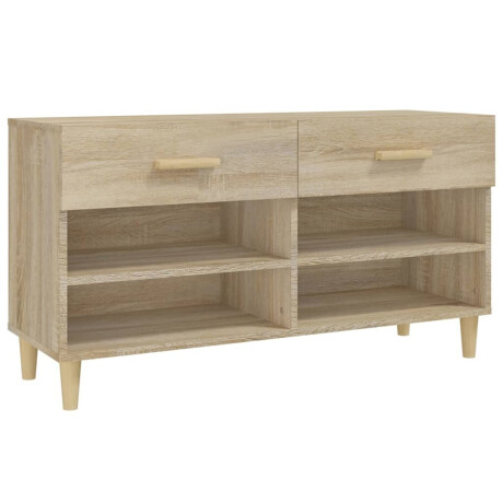 vidaXL Schoenenkast 102x35x55 cm bewerkt hout sonoma eikenkleurig afbeelding2 - 1