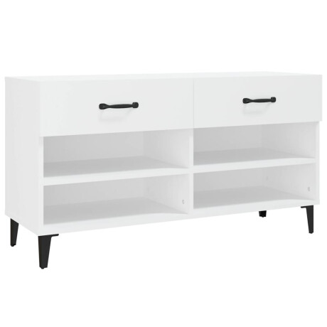 vidaXL Schoenenkast 102x35x55 cm bewerkt hout wit afbeelding2 - 1