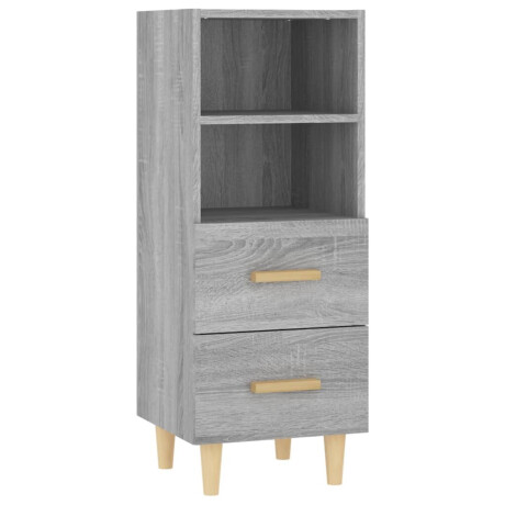 vidaXL Dressoir 34,5x34x90 cm bewerkt hout grijs sonoma eikenkleurig afbeelding2 - 1