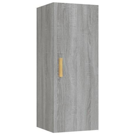 vidaXL Wandkast 34,5x34x90 cm bewerkt hout grijs sonoma eikenkleurig afbeelding2 - 1