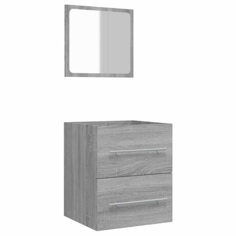 vidaXL Badkamerkast met spiegel 41x38,5x48 grijs sonoma eikenkleurig afbeelding2 - 1