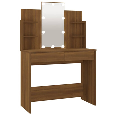 vidaXL Kaptafel met LED-verlichting 96x40x142 cm bruin eikenkleur afbeelding2 - 1