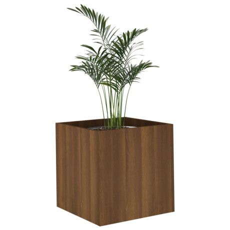 vidaXL Plantenbak 40x40x40 cm bewerkt hout bruineiken afbeelding2 - 1