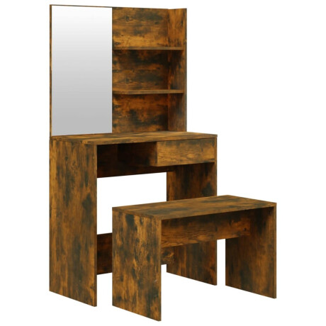 vidaXL Kaptafelset 74,5x40x141 cm gerookt eiken afbeelding2 - 1