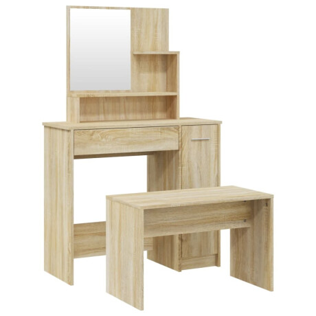 vidaXL Kaptafelset 86,5x35x136 cm sonoma eikenkleurig afbeelding2 - 1