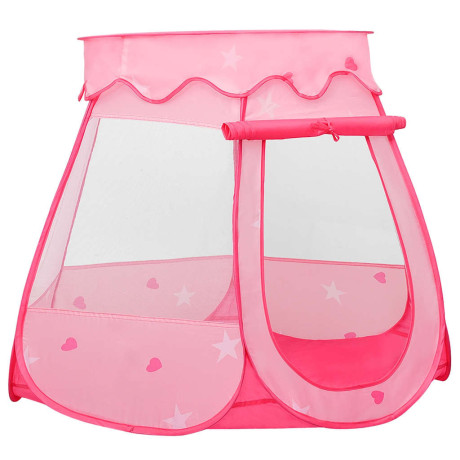 vidaXL Kinderspeeltent 102x102x82 cm roze afbeelding2 - 1