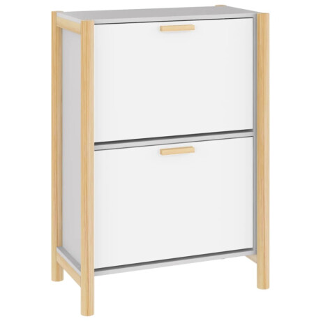 vidaXL Schoenenkast 57,5x33x80 cm bewerkt hout wit afbeelding2 - 1