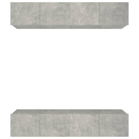 vidaXL Tv-meubelen 4 st 80x30x30 cm bewerkt hout betongrijs afbeelding2 - 1