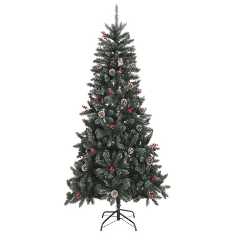 vidaXL Kunstkerstboom met standaard 240 cm PVC groen afbeelding2 - 1