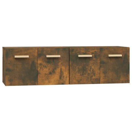 vidaXL Wandkasten 2 st 60x36,5x35 cm bewerkt hout gerookt eikenkleurig afbeelding2 - 1