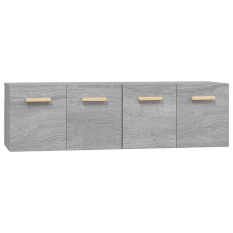 vidaXL Wandkasten 2 st 60x36,5x35cm bewerkt hout grijs sonoma afbeelding2 - 1