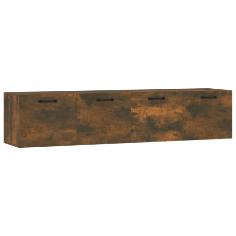 vidaXL Wandkasten 2 st 60x36,5x35 cm bewerkt hout gerookt eikenkleurig afbeelding2 - 1