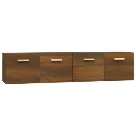vidaXL Wandkasten 2 st 80x35x36,5 cm bewerkt hout bruin eikenkleur afbeelding2 - 1