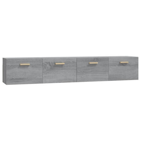 vidaXL Wandkasten 2 st 100x36,5x35 cm bewerkt hout grijs sonoma afbeelding2 - 1