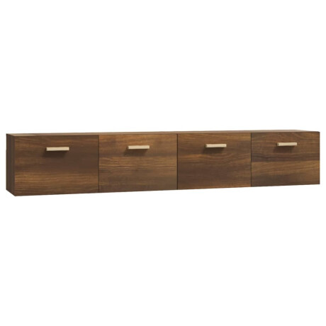 vidaXL Wandkasten 2 st 100x36,5x35 cm bewerkt hout bruin eikenkleur afbeelding2 - 1