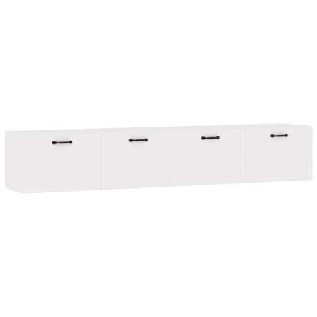 vidaXL Wandkasten 2 st 100x36,5x35 cm bewerkt hout wit afbeelding2 - 1