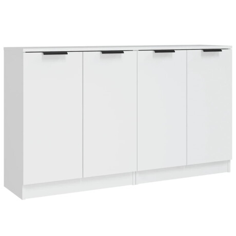 vidaXL Dressoirs 2 st 60x30x70 cm bewerkt hout wit afbeelding2 - 1