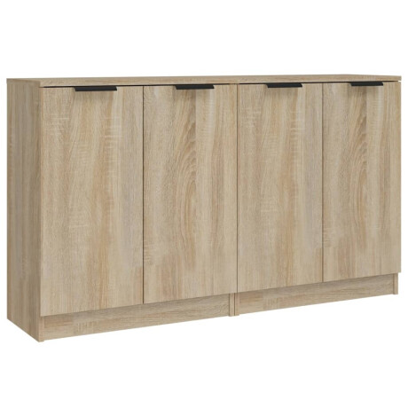 vidaXL Dressoirs 2 st 60x30x70 cm bewerkt hout sonoma eikenkleurig afbeelding2 - 1