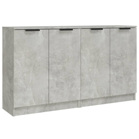 vidaXL Dressoirs 2 st 60x30x70 cm bewerkt hout betongrijs afbeelding2 - 1