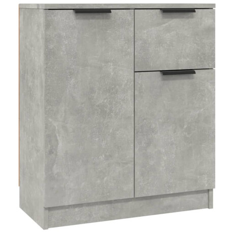 vidaXL Dressoirs 2 st 60x30x70 cm bewerkt hout betongrijs afbeelding2 - 1