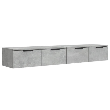 vidaXL Wandkasten 2 st 68x30x20 cm bewerkt hout betongrijs afbeelding2 - 1
