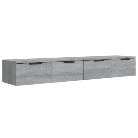 vidaXL Wandkasten 2 st 68x30x20 cm bewerkt hout grijs sonoma eiken afbeelding2 - 1