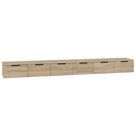 vidaXL Wandkasten 2 st 102x30x20 cm bewerkt hout sonoma eikenkleurig afbeelding2 - 1
