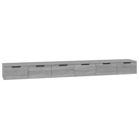 vidaXL Wandkasten 2 st 102x30x20 cm bewerkt hout grijs sonoma afbeelding2 - 1