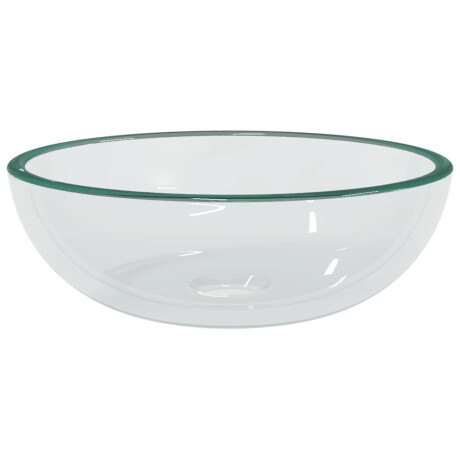 vidaXL Wasbak 35x12 cm gehard glas transparant afbeelding2 - 1