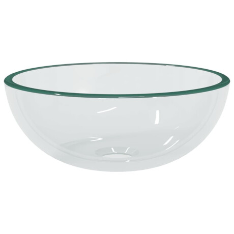 vidaXL Wasbak 30x12 cm gehard glas transparant afbeelding2 - 1