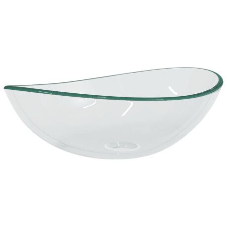 vidaXL Wasbak 54,5x35x15,5 cm gehard glas transparant afbeelding2 - 1