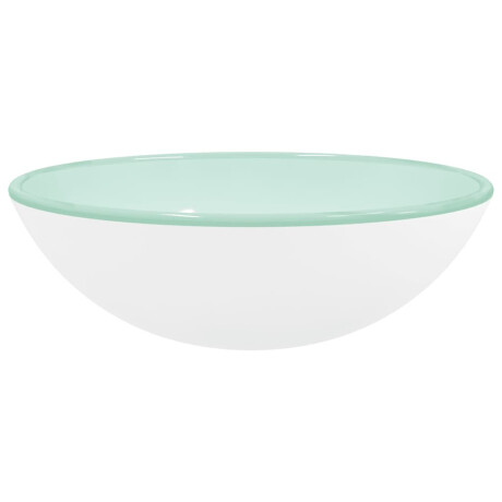 vidaXL Wasbak 42x14 cm gehard glas wit afbeelding2 - 1