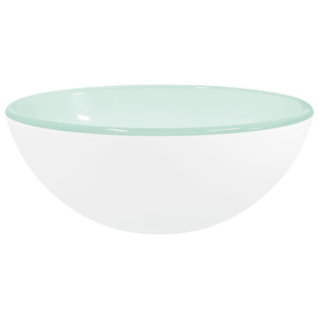vidaXL Wasbak 30x12 cm gehard glas wit afbeelding2 - 1