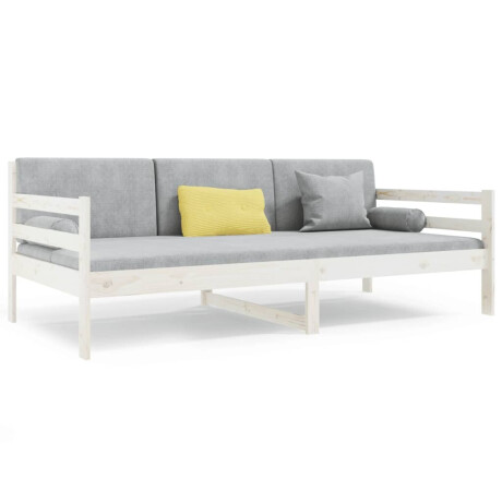 vidaXL Slaapbank zonder matras 80x200 cm massief grenenhout wit afbeelding2 - 1