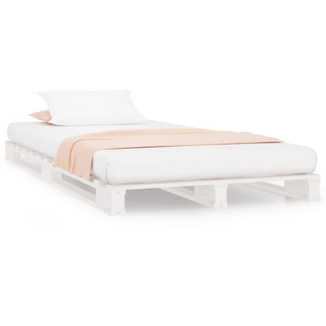 vidaXL Palletbed massief grenenhout wit 90x190 cm afbeelding2 - 1