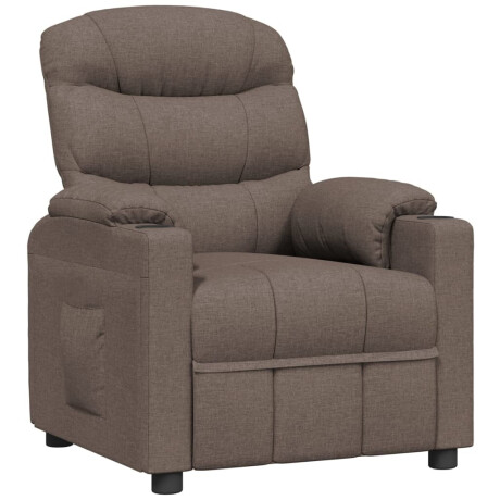 vidaXL Fauteuil verstelbaar stof taupe afbeelding2 - 1