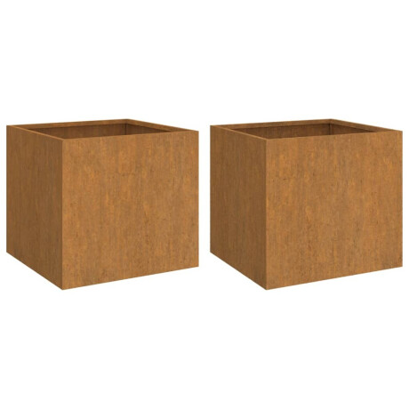 vidaXL Plantenbakken 2 st 32x30x29 cm cortenstaal afbeelding2 - 1