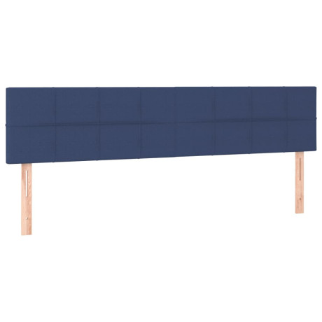 vidaXL Hoofdborden 2 st 100x5x78/88 cm stof blauw afbeelding2 - 1