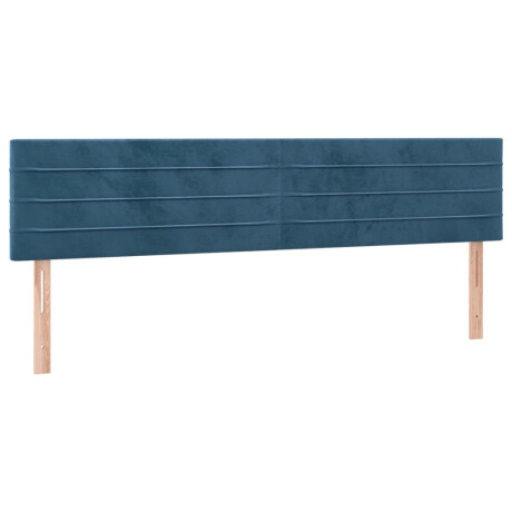 vidaXL Hoofdborden 2 st 80x5x78/88 cm fluweel donkerblauw afbeelding2 - 1