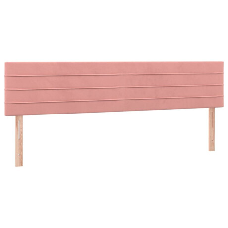 vidaXL Hoofdborden 2 st 90x5x78/88 cm fluweel roze afbeelding2 - 1